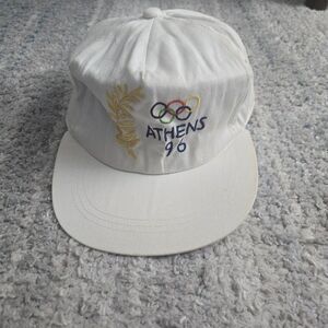 Vintage Cap  Athens 96 Olympics Hat White Size 59